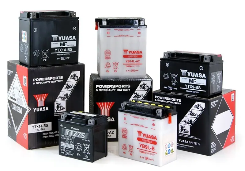 Yuasa motobatterijen op stock bij Dobbelaere Auto-Elektriciteit